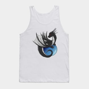 Black Dragon on a Ball Tank Top